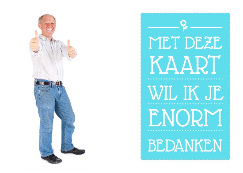 Bedank kaart Eigen Foto Neutraal - Bedankkaartjes Bedankkaartjes - Bedank kaart Eigen Foto Neutraal