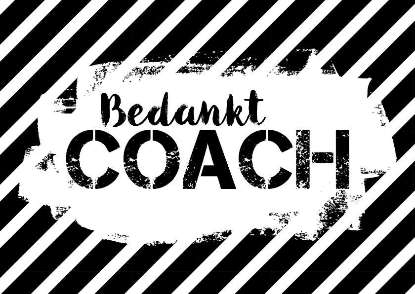 Bedankkaart bedankt coach - Bedankkaartjes Bedankkaartjes - Bedankkaart bedankt coach