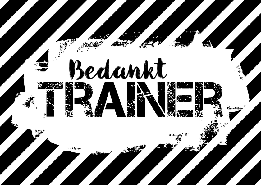 Bedankkaartjes - Bedankkaart bedankt trainer