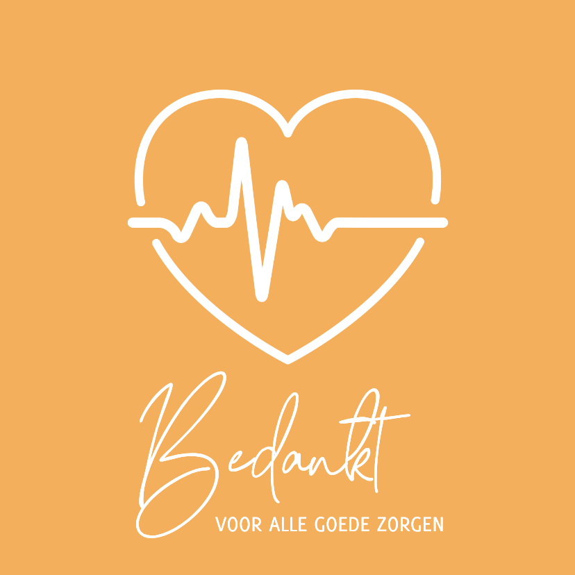 Bedankkaart hulpverleners hartritme - Bedankkaartjes Bedankkaartjes - Bedankkaart hulpverleners hartritme