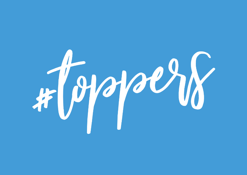 Bedankkaartjes - Bedankkaartje hashtag toppers 