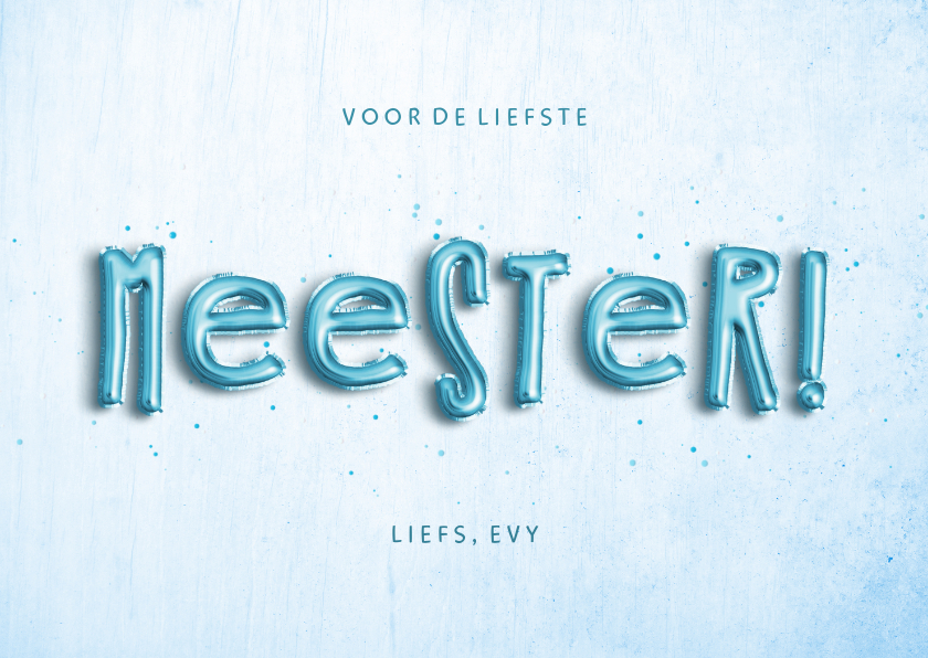 Bedankkaartje 'liefste meester' folieballonnen roze - Bedankkaartjes Bedankkaartjes - Bedankkaartje 'liefste meester' folieballonnen roze