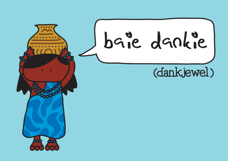 Bedankt Afrikaans - Bedankkaartjes Bedankkaartjes - Bedankt Afrikaans