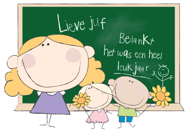 Bedankt juffouw - Bedankkaartjes Bedankkaartjes - Bedankt juffouw