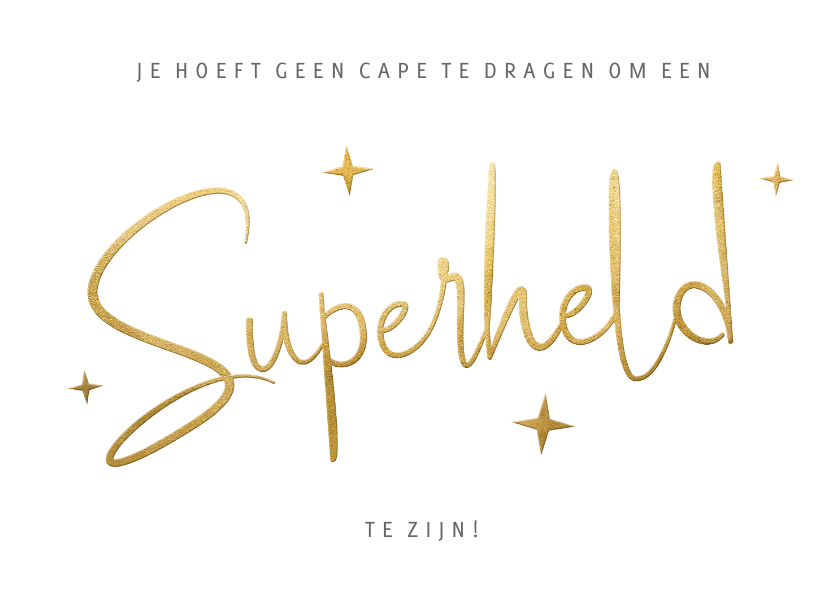 Bedankkaartjes - Bedankt kaart hulpverleners - superheld zonder cape