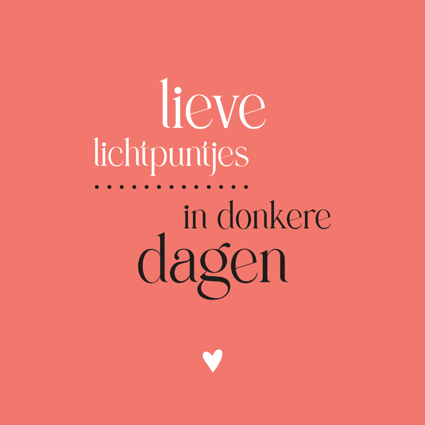 Bedankkaartjes - Bedankt Lieve lichtpuntjes in donkere dagen