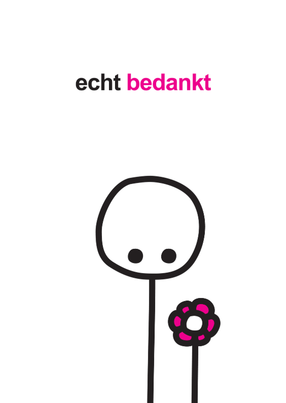 Bedankt Mimiez Bloemetje - Bedankkaartjes Bedankkaartjes - Bedankt Mimiez Bloemetje