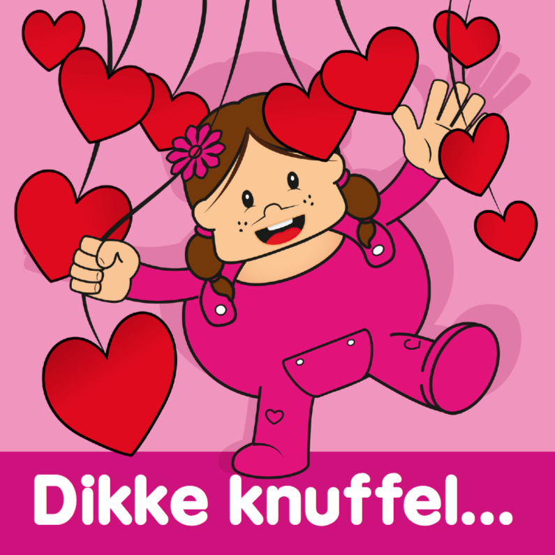 Bedankkaartjes - Bedankt opkikker hartjes knuffel 26