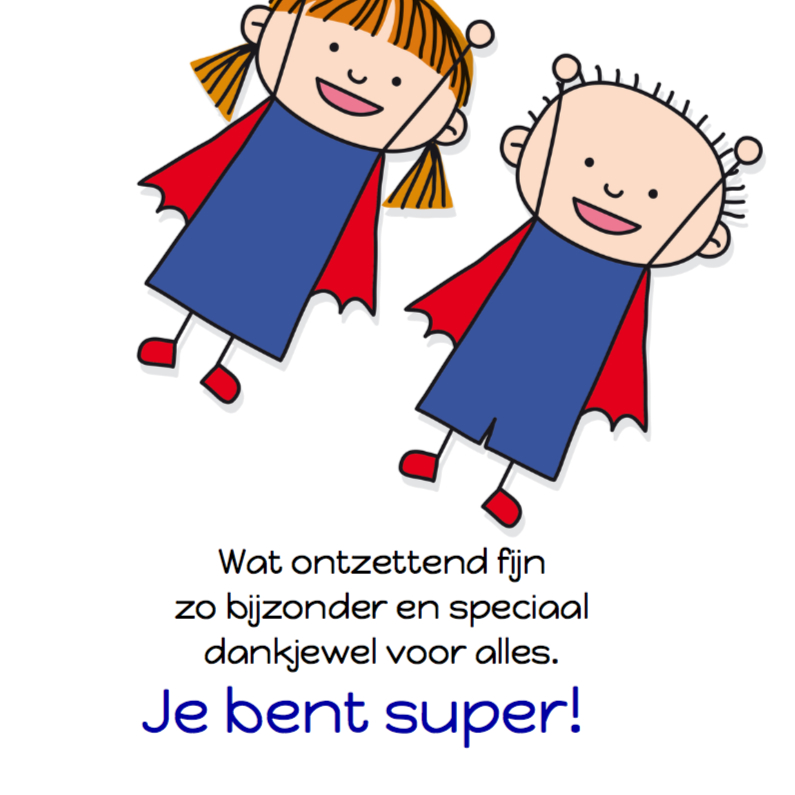 Bedankt Super - Bedankkaartjes Bedankkaartjes - Bedankt Super