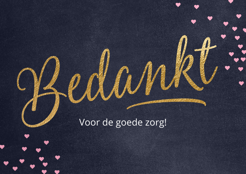 Bedankkaartjes - Bedankt voor de goede zorg wenskaart