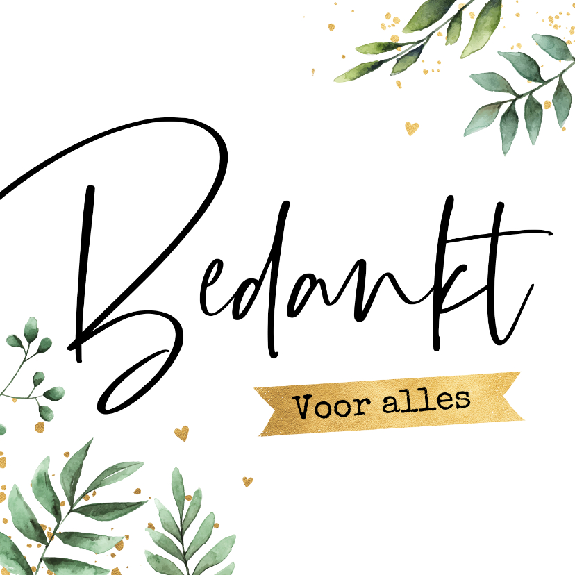 Verwonderlijk Bedanktkaart botanisch - Bedankkaartjes | Kaartje2go OV-97