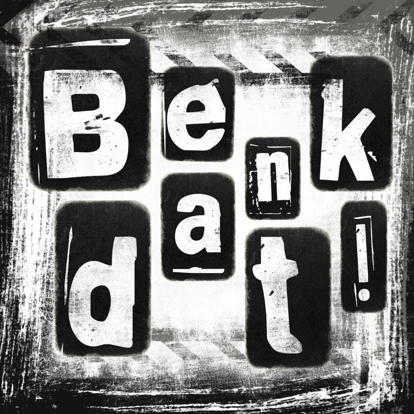 Bedanktkaart Grunge - Bedankkaartjes Bedankkaartjes - Bedanktkaart Grunge
