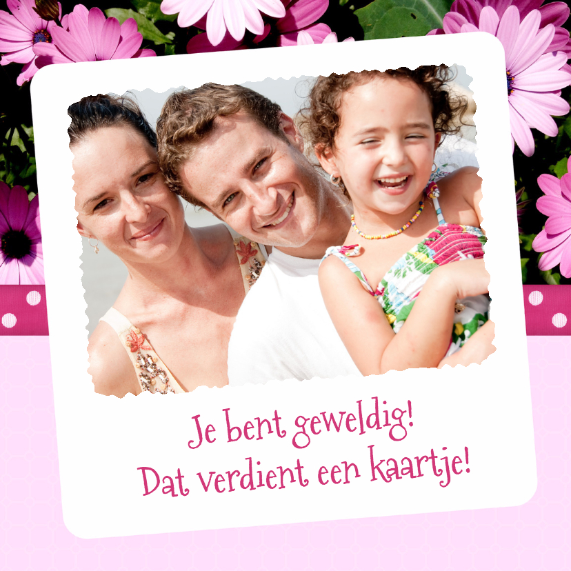 Bloemenbedankkaart Margriet - BK - Bedankkaartjes Bedankkaartjes - Bloemenbedankkaart Margriet - BK