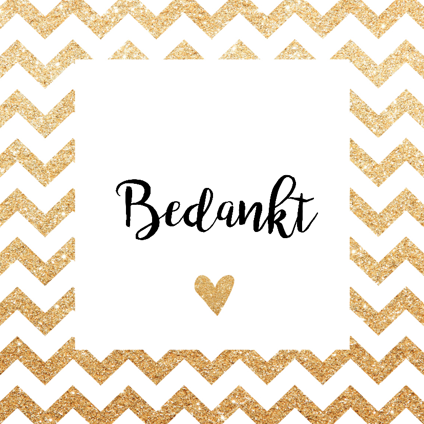 chevron bedankkaart - Bedankkaartjes Bedankkaartjes - chevron bedankkaart