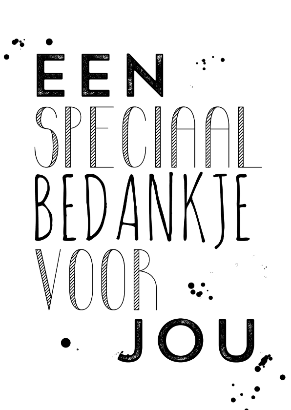 Bedankkaartjes - Een speciaal bedankje voor jou!