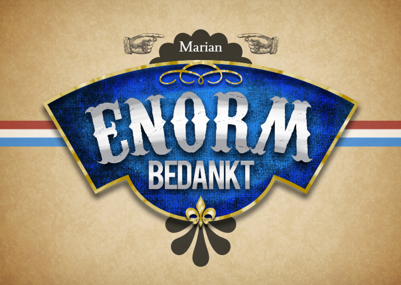 Enorm bedankt - Vintage Elegance - Bedankkaartjes Bedankkaartjes - Enorm bedankt - Vintage Elegance