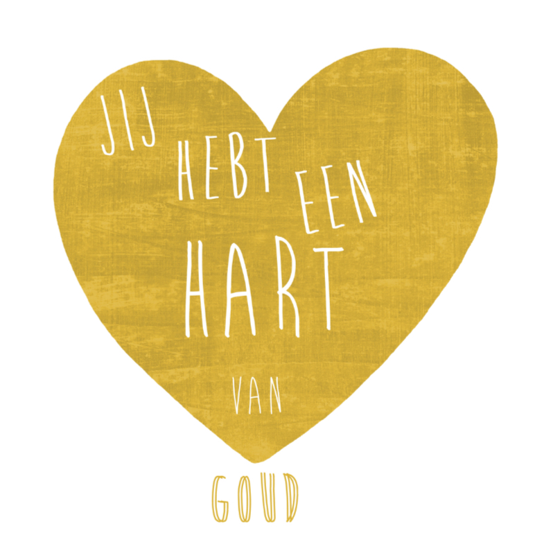 Bedankkaartjes - Hart van goud hart