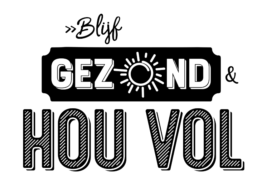 Kaart hulpverleners blijf gezond & hou vol - Bedankkaartjes Bedankkaartjes - Kaart hulpverleners blijf gezond & hou vol