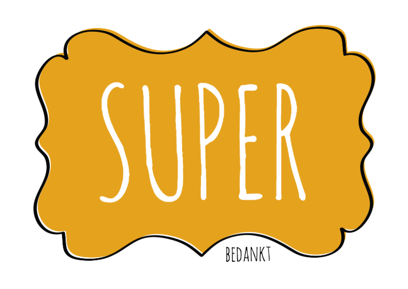Super Bedankt Label - SG - Bedankkaartjes Bedankkaartjes - Super Bedankt Label - SG