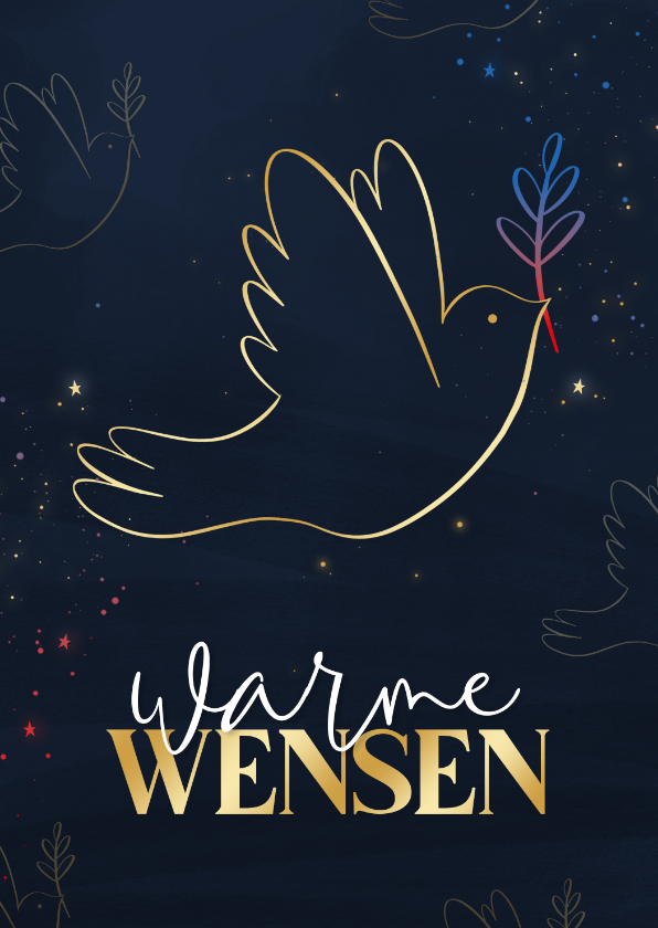 Warme wensen verschilmakers blauw Nederlandstalig - Bedankkaartjes Bedankkaartjes - Warme wensen verschilmakers blauw Nederlandstalig