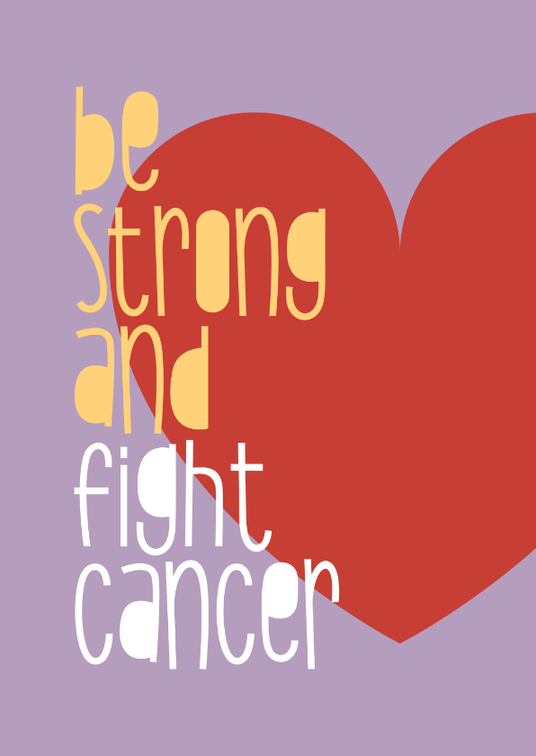 Beterschapskaarten - Beterschap Be strong and fight cancer