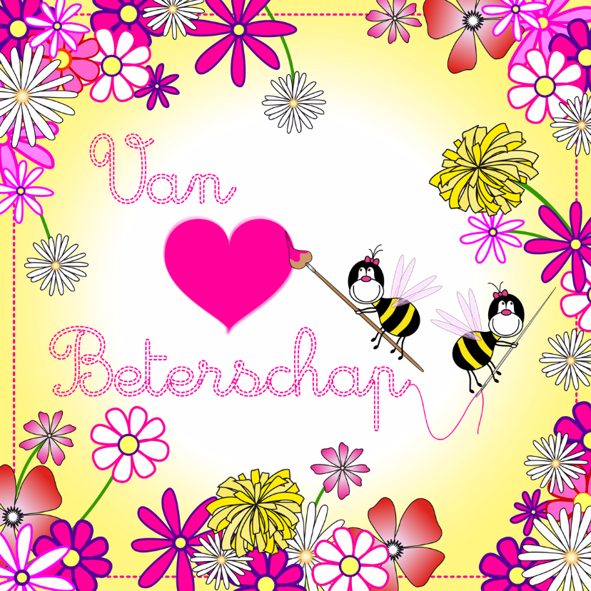 Beterschap BIJTJES en BLOEMEN - Beterschapskaarten Beterschapskaarten - Beterschap BIJTJES en BLOEMEN