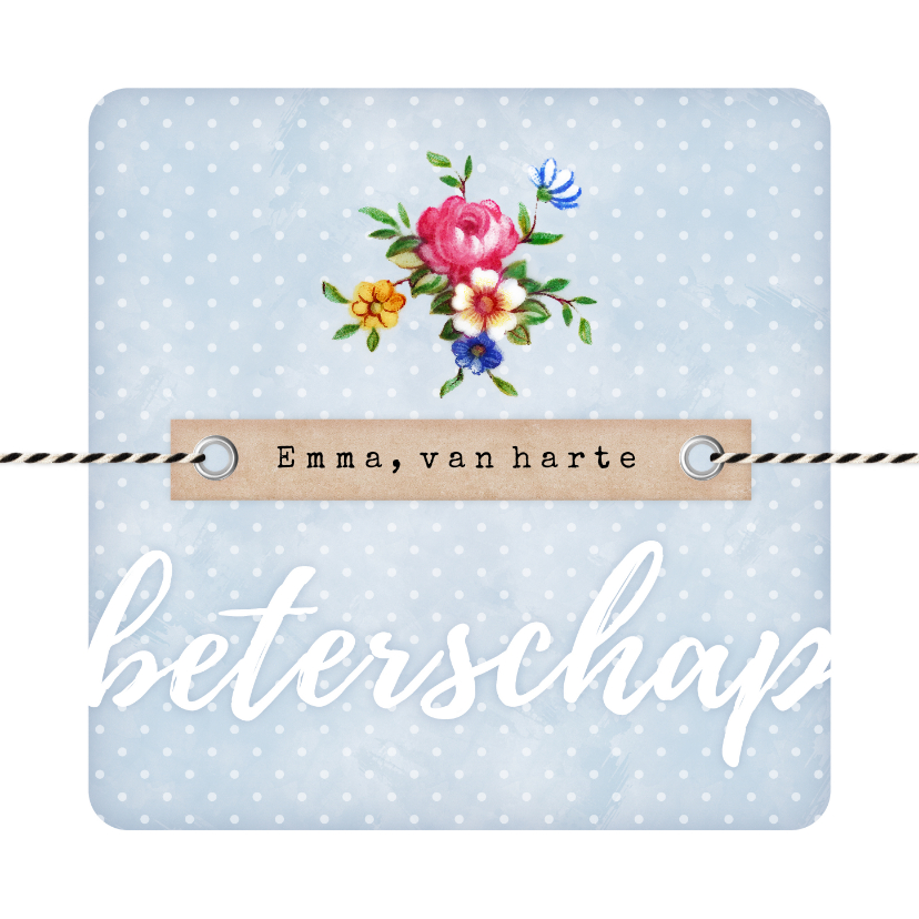 Beterschap bloemetje - Beterschapskaarten Beterschapskaarten - Beterschap bloemetje
