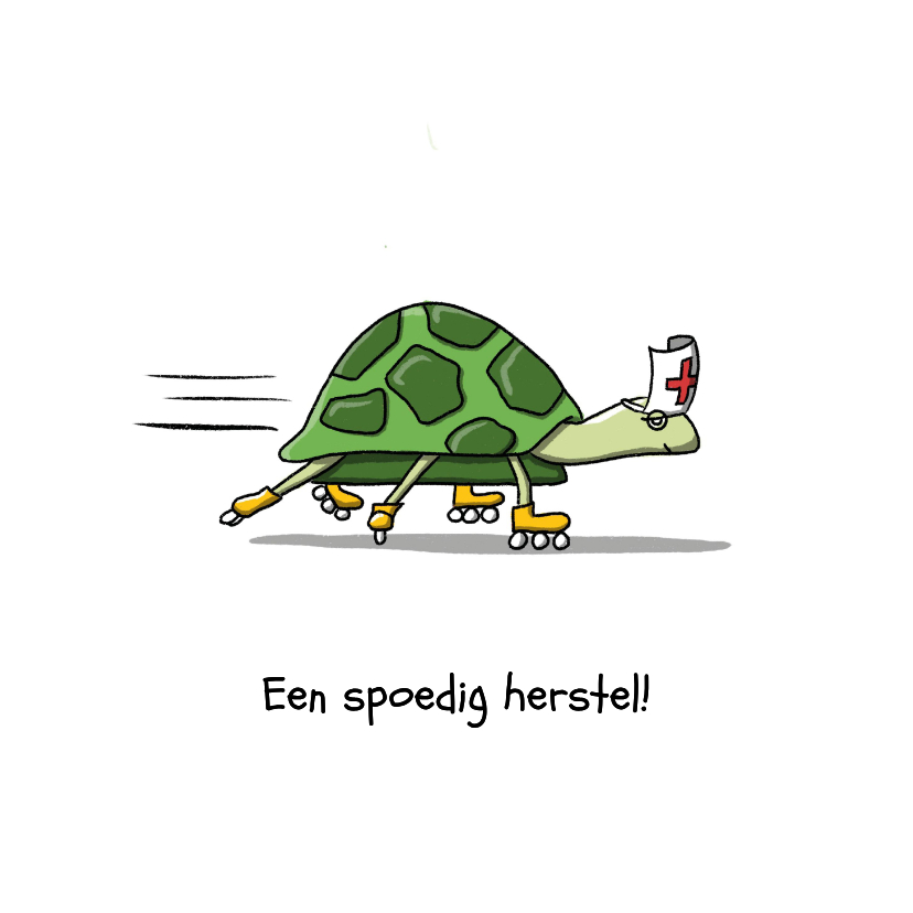 Beterschapskaarten - Beterschap een spoedig herstel schildpad kaart