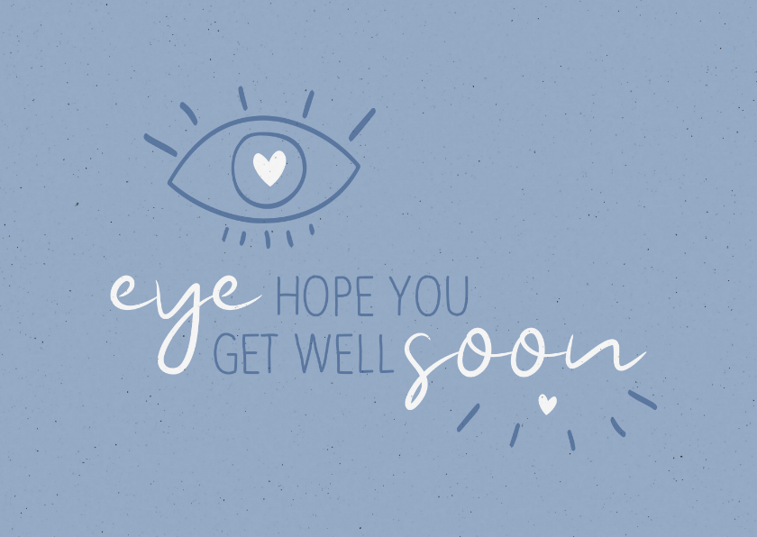 Beterschapskaarten - Beterschap Eye hope you get well soon