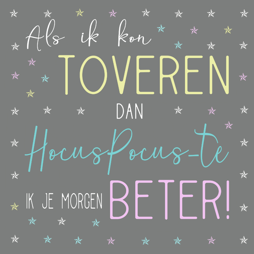 Beterschap Hocus Pocus - Beterschapskaarten Beterschapskaarten - Beterschap Hocus Pocus