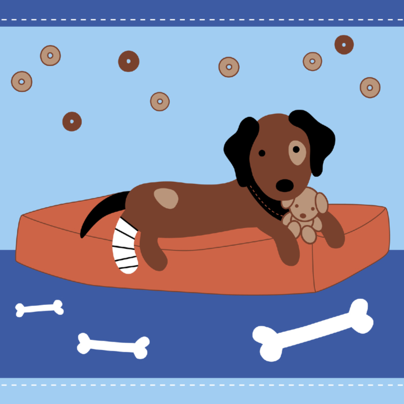 Beterschap-Hond is Ziek-HK - Beterschapskaarten Beterschapskaarten - Beterschap-Hond is Ziek-HK