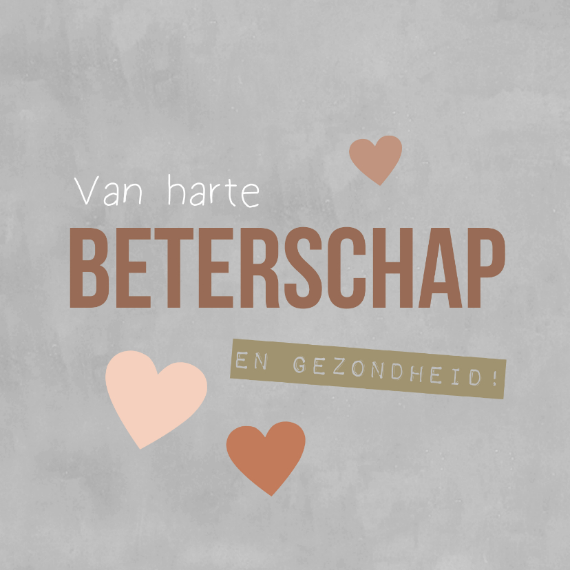 Beterschapskaarten - Beterschap kalk tekst