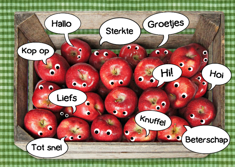 beterschap mand met appels - Beterschapskaarten Beterschapskaarten - beterschap mand met appels