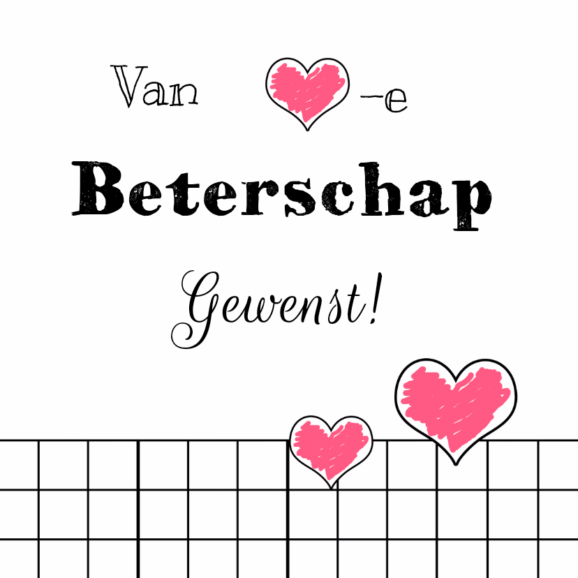 beterschap ruit zwart wit - Beterschapskaarten Beterschapskaarten - beterschap ruit zwart wit