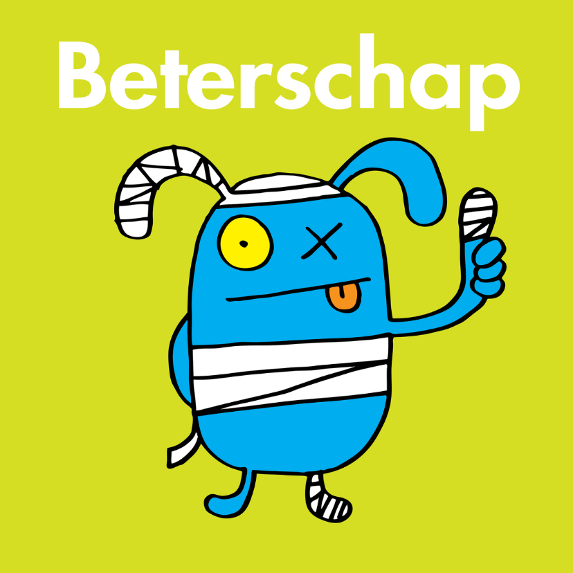 Beterschap van een monster - Beterschapskaarten Beterschapskaarten - Beterschap van een monster