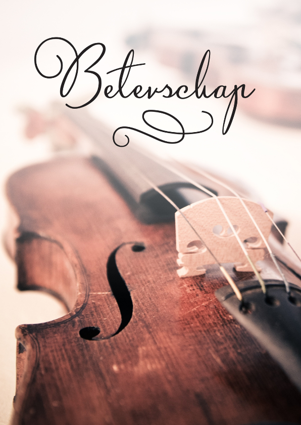Beterschapskaarten - Beterschap viool muziek