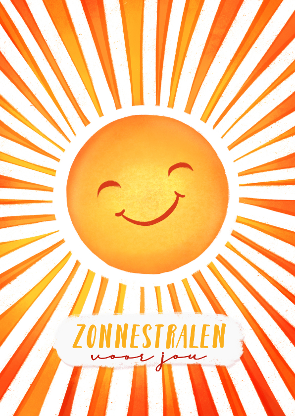 Beterschapskaarten - Beterschapkaart met lieve zon