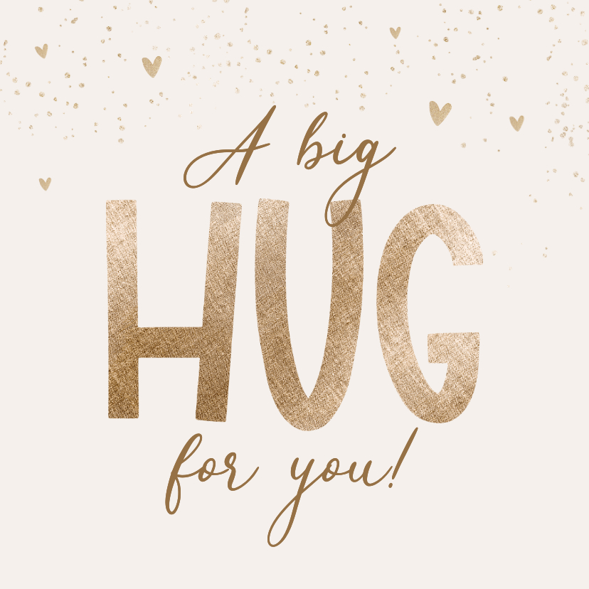 Beterschapskaart a big hug hartjes stijlvol algemeen - Beterschapskaarten Beterschapskaarten - Beterschapskaart a big hug hartjes stijlvol algemeen