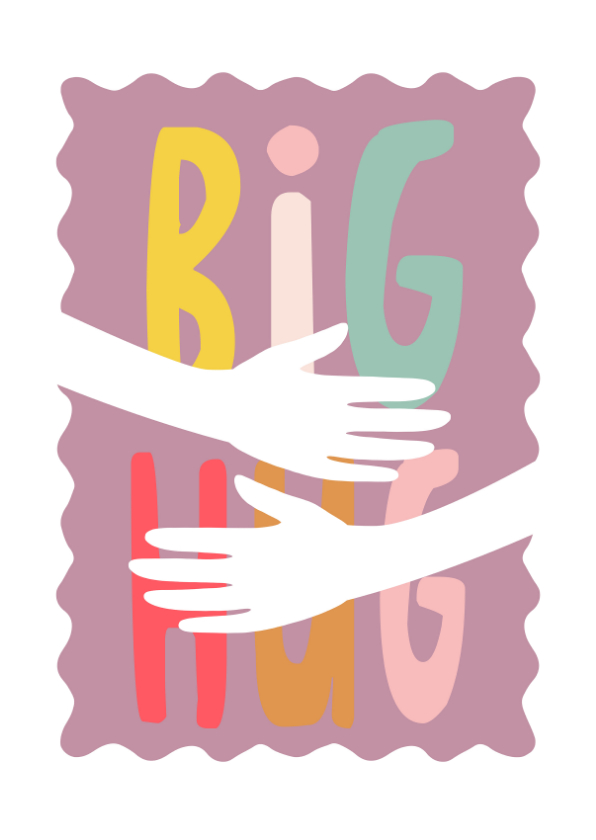 Beterschapskaarten - Beterschapskaart big hug for you!