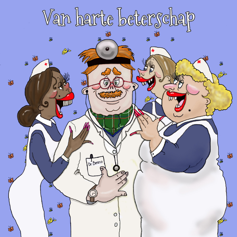 Beterschapskaart dokter Benno - Beterschapskaarten Beterschapskaarten - Beterschapskaart dokter Benno