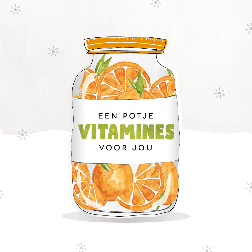 Beterschapskaarten - Beterschapskaart een potje vitamines voor jou