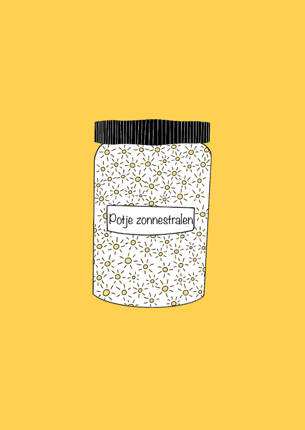 Beterschapskaarten - Beterschapskaart een potje zonnestralen