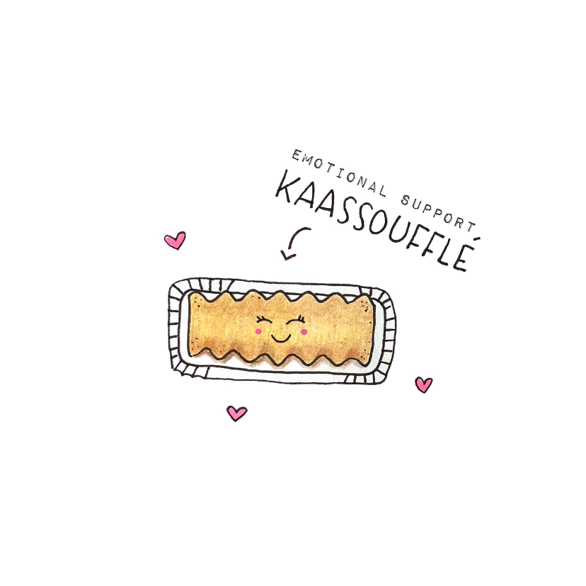 Beterschapskaarten - Beterschapskaart emotional support kaassouffle 