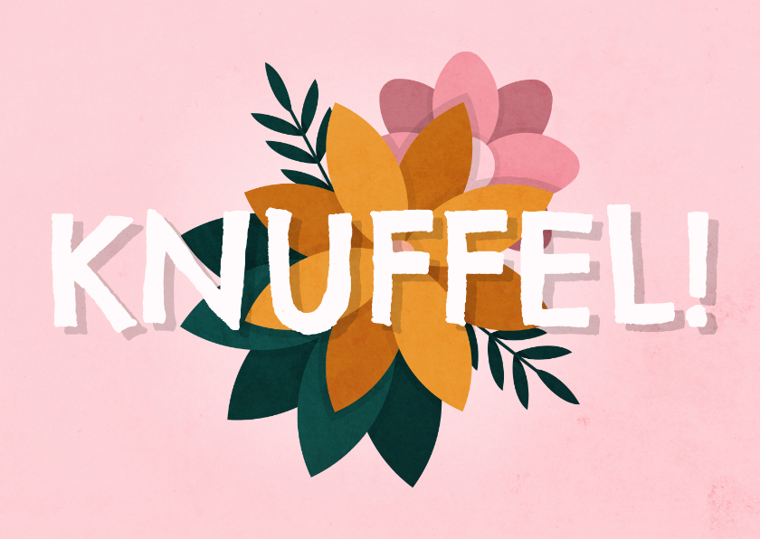 Beterschapskaarten - Beterschapskaart knuffel met bloemen