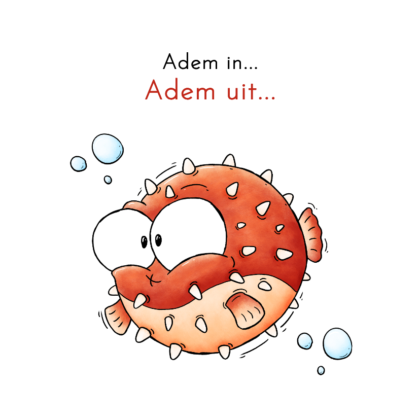 Beterschapskaarten - Beterschapskaart kogelvis - Adem in... adem uit