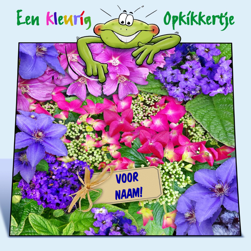 Beterschapskaart met leuk opkikkertje op krukje - Beterschapskaarten Beterschapskaarten - Beterschapskaart met leuk opkikkertje op krukje