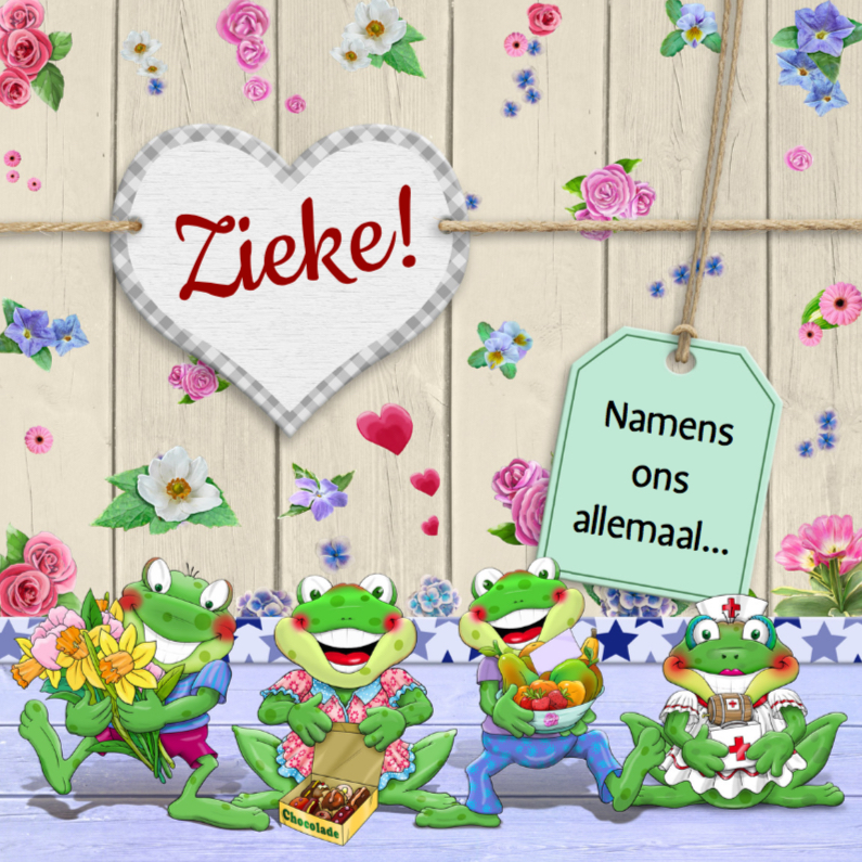 Beterschapskaart met opkikkertjes en bloemetjes - Beterschapskaarten Beterschapskaarten - Beterschapskaart met opkikkertjes en bloemetjes