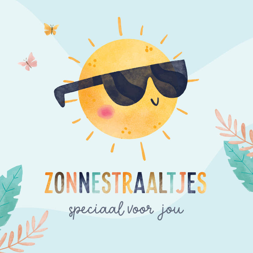 Beterschapskaarten - Beterschapskaart met schattig zonnetje