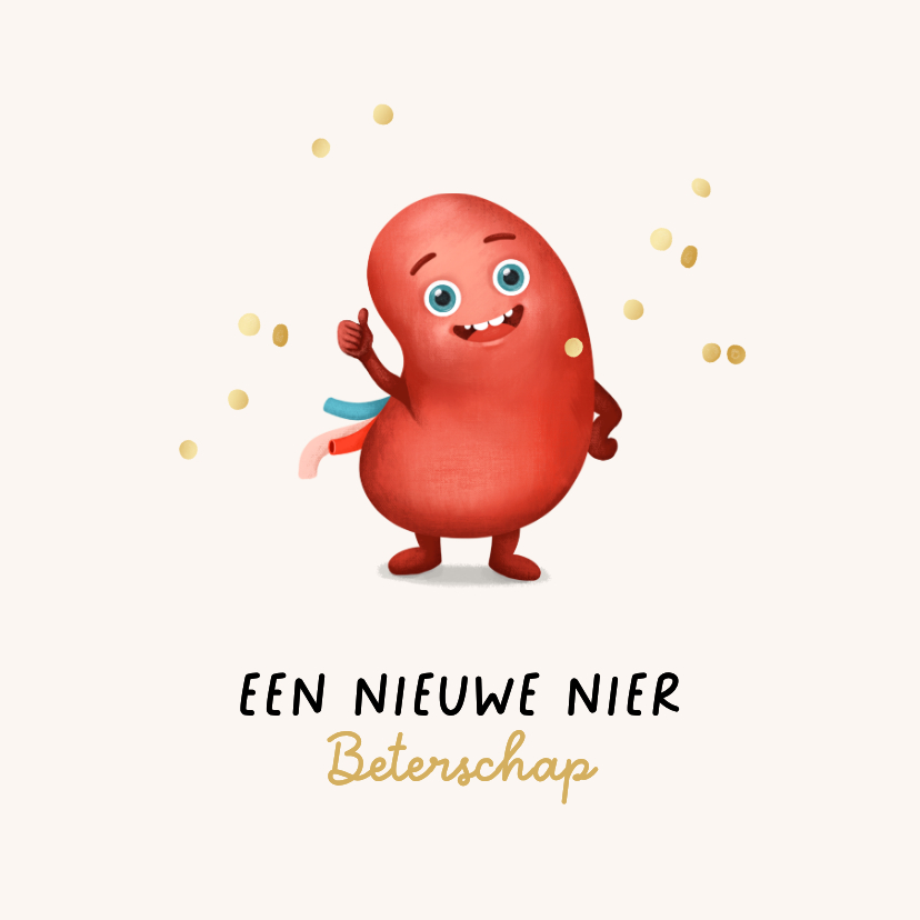 Beterschapskaarten - Beterschapskaart nieuwe nier transplantatie humor