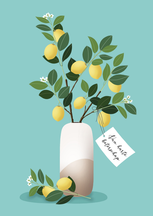 Beterschapskaarten - Beterschapskaart - takken van een citroenboom